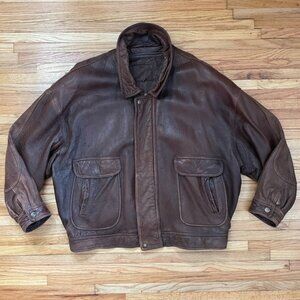 Vintage Brown Leather Jacket